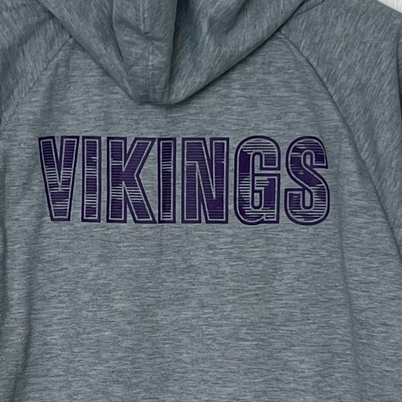 NWOT Minnesota Vikings NFL Team Apparel Full Zip Hoodie Mens Size Large - Picture 8 of 9